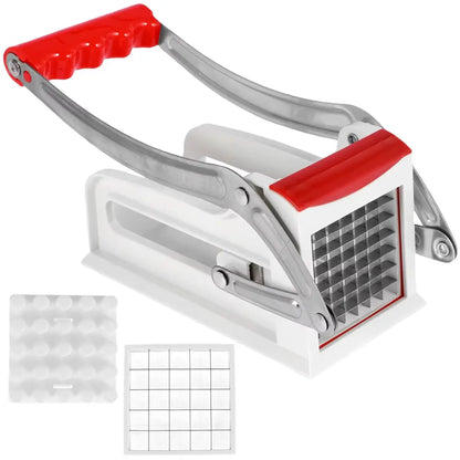 French Fry Cutter, Potato Slicer - Stainless Steel Manual Prep Tool