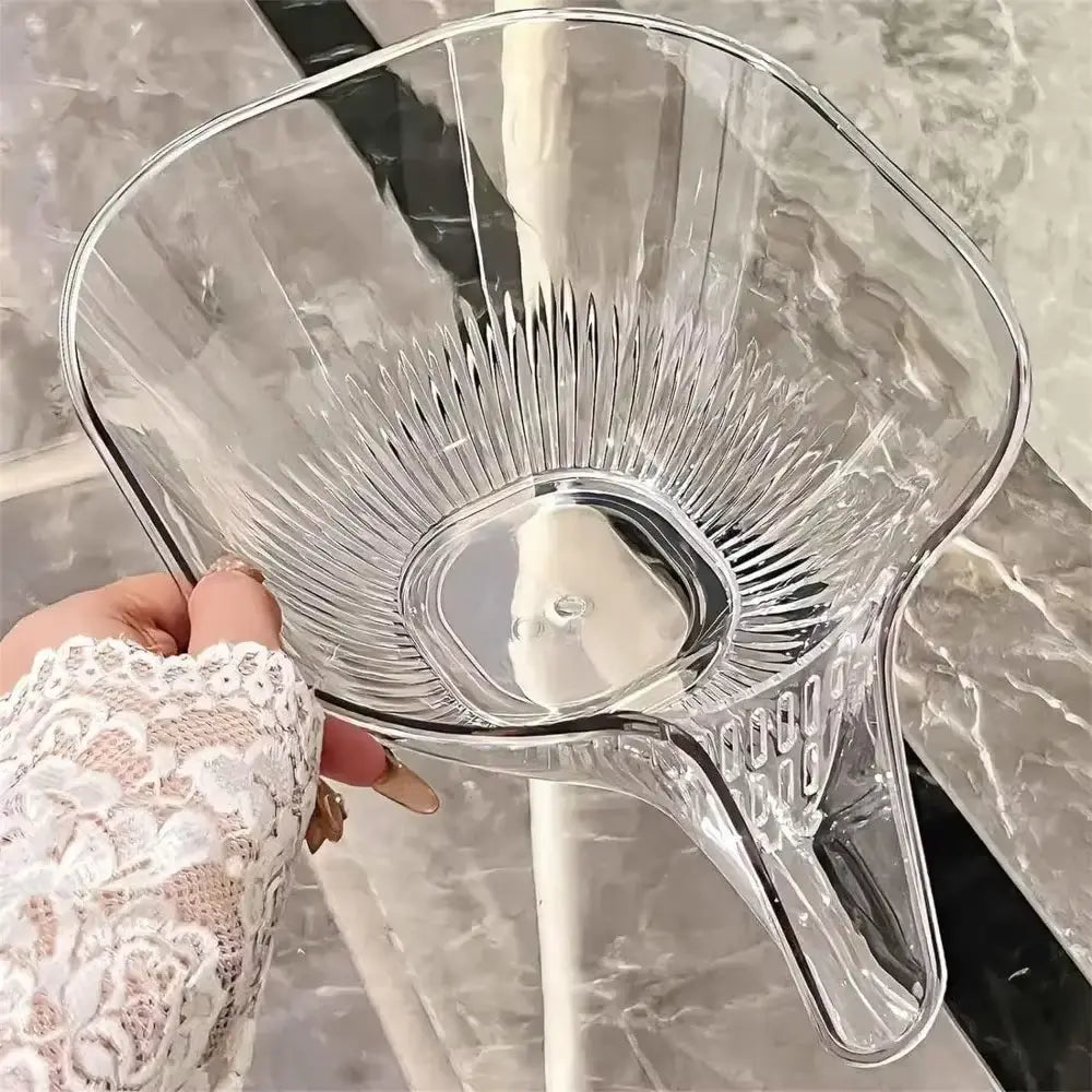 Fruit & Vegetable Washing Drain Basket - Clear Colander, Multifunction