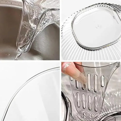 Fruit & Vegetable Washing Drain Basket - Clear Colander, Multifunction