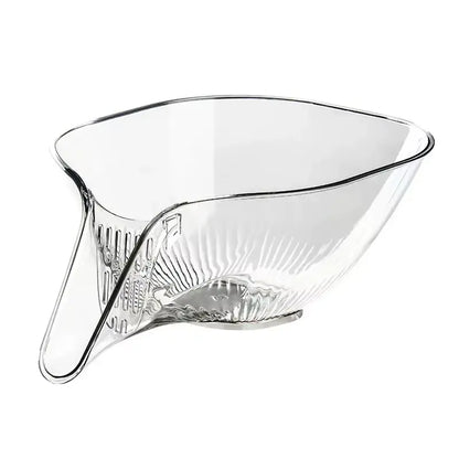 Fruit & Vegetable Washing Drain Basket - Clear Colander, Multifunction