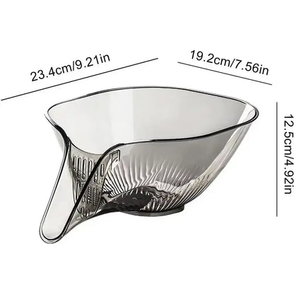 Fruit & Vegetable Washing Drain Basket - Clear Colander, Multifunction