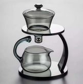 Heat - Resistant Glass Tea Set Magnetic Water Diversion Rotating Cover Bowl Automatic Tea Maker Lazy Kungfu Teapot Drinking - KitchenKlout