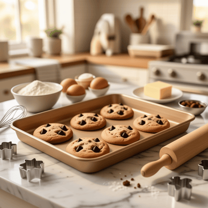 Heavy Duty Cookie Sheet - Choose Your Size | Small, Medium & Large Baking Pans | KitchenKlout Bakeware