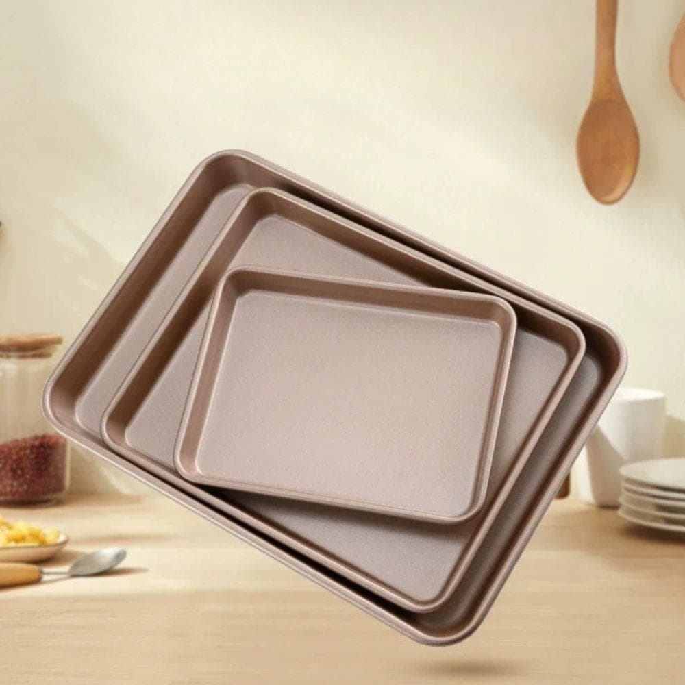 Heavy Duty Cookie Sheet - Choose Your Size | Small, Medium & Large Baking Pans | KitchenKlout Bakeware