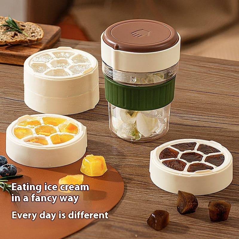 Iced Brew Coffee Cup With Ice Cube Tray Kitchen Accessories