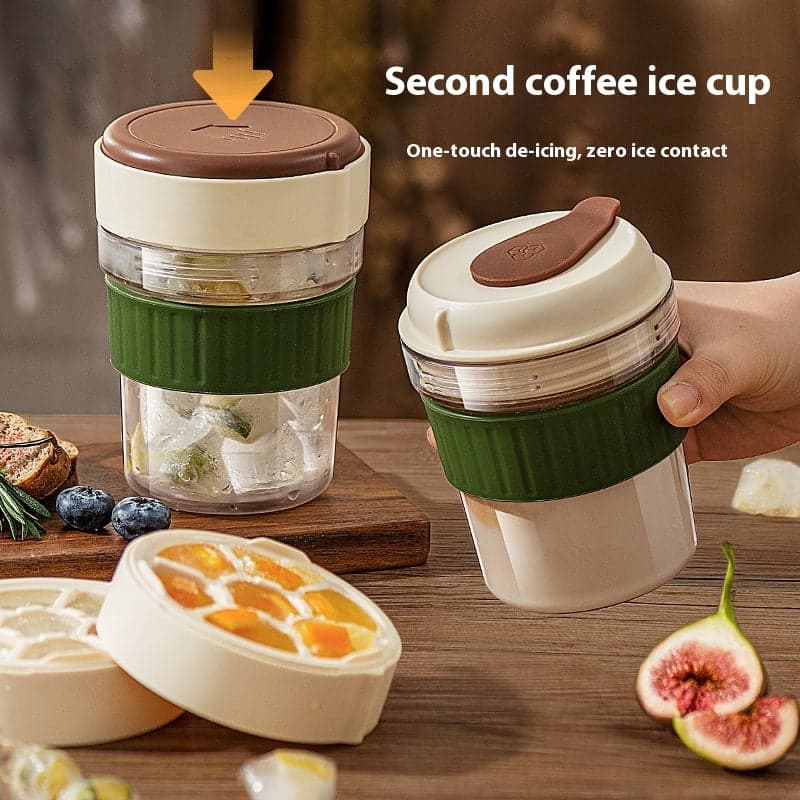 Iced Brew Coffee Cup With Ice Cube Tray Kitchen Accessories
