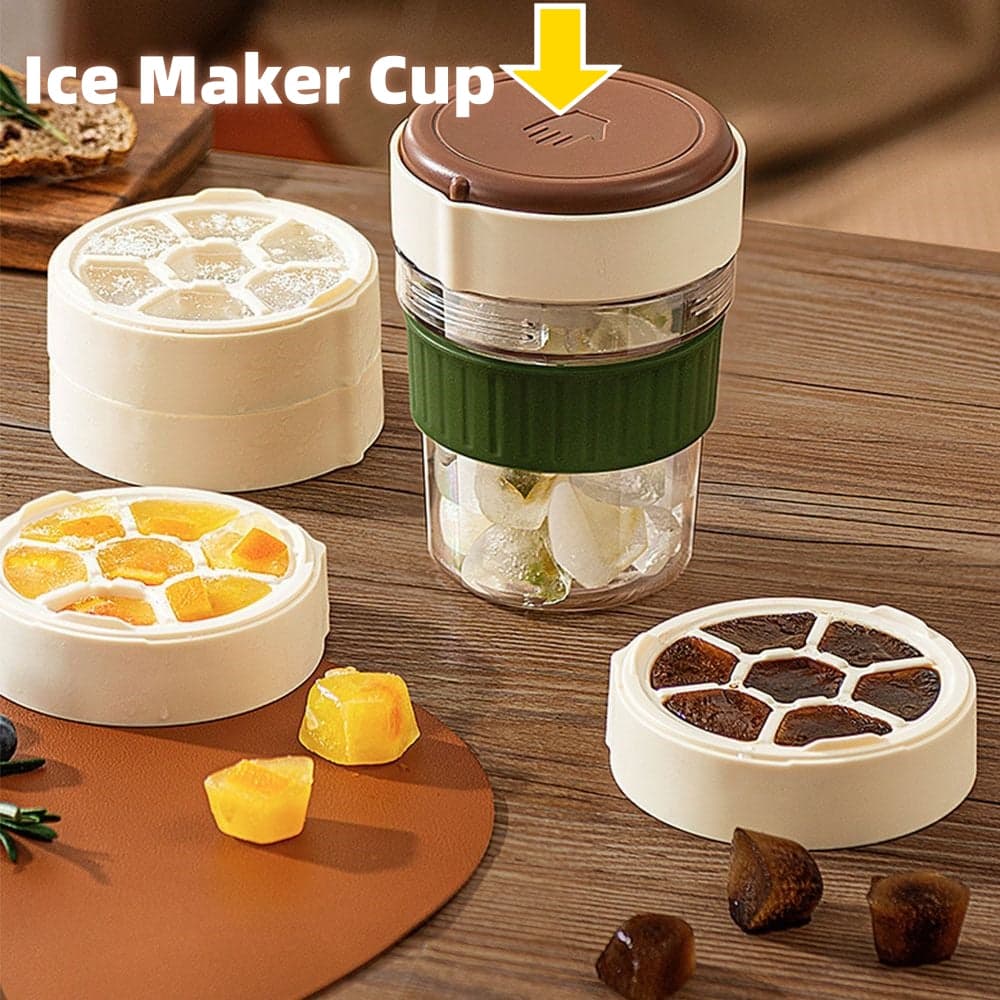 Iced Brew Coffee Cup With Ice Cube Tray Kitchen Accessories