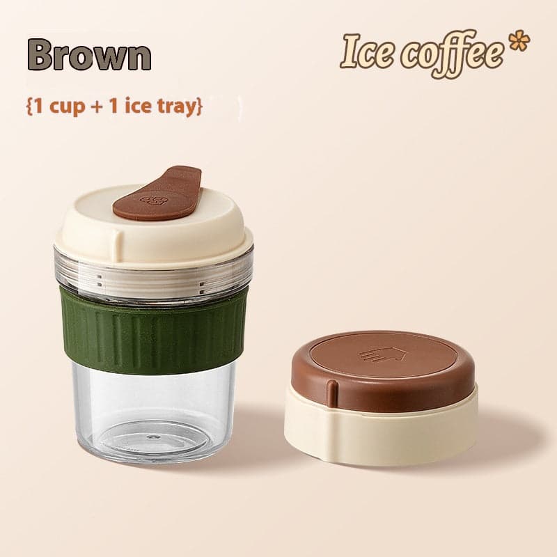 Iced Brew Coffee Cup With Ice Cube Tray Kitchen Accessories