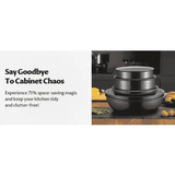 Induction Cookware Set - 13 pc with detachable handles | KitchenKlout