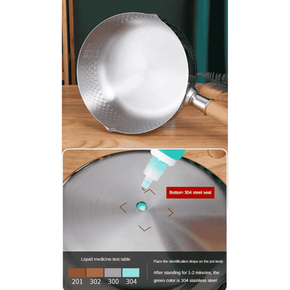 Japanese Snowflake Pot – 304 Stainlees Steel Hammered Pattern