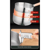 Japanese Snowflake Pot – 304 Stainlees Steel Hammered Pattern