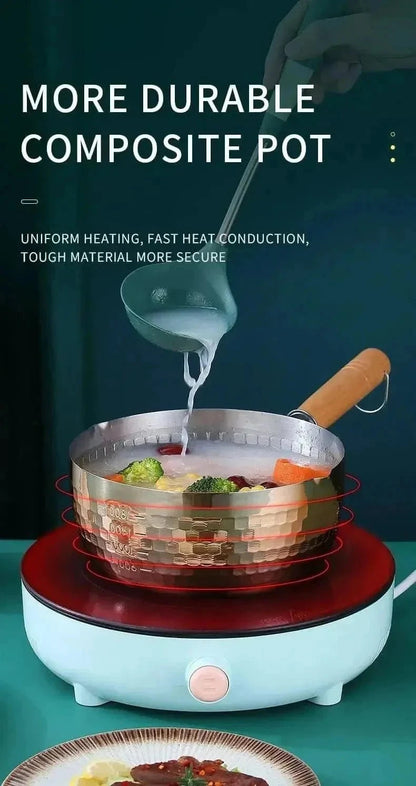 Japanese Snowflake Pot - Non-Stick Stainless Steel | KitchenKlout