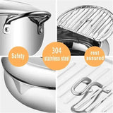 japanese stainless steel deep fry pot tempura fryer