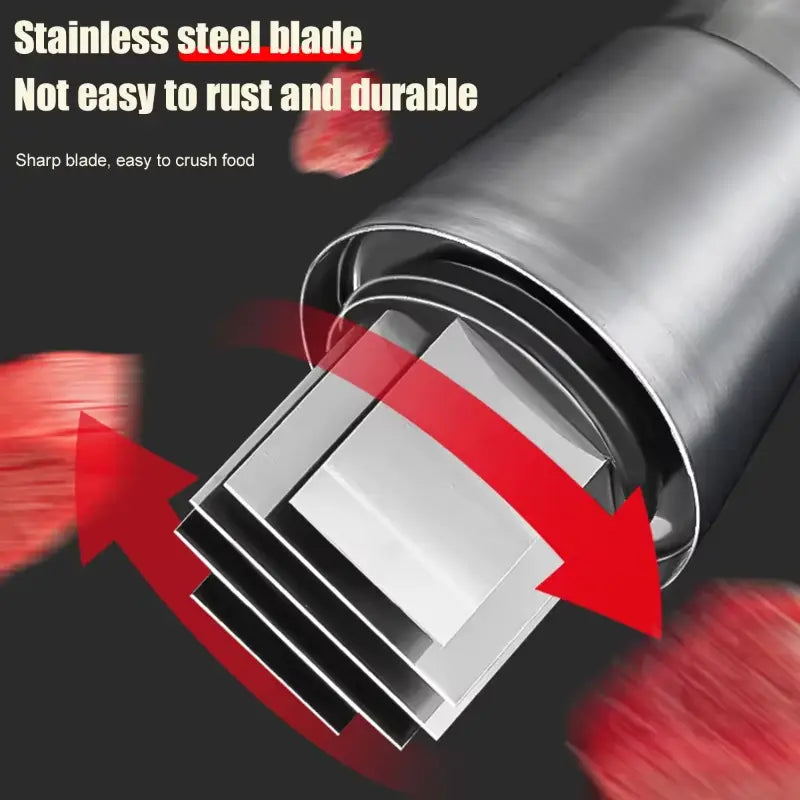 Manual Garlic Chopper & Food Processor - Mini Tool For Kitchen Prep