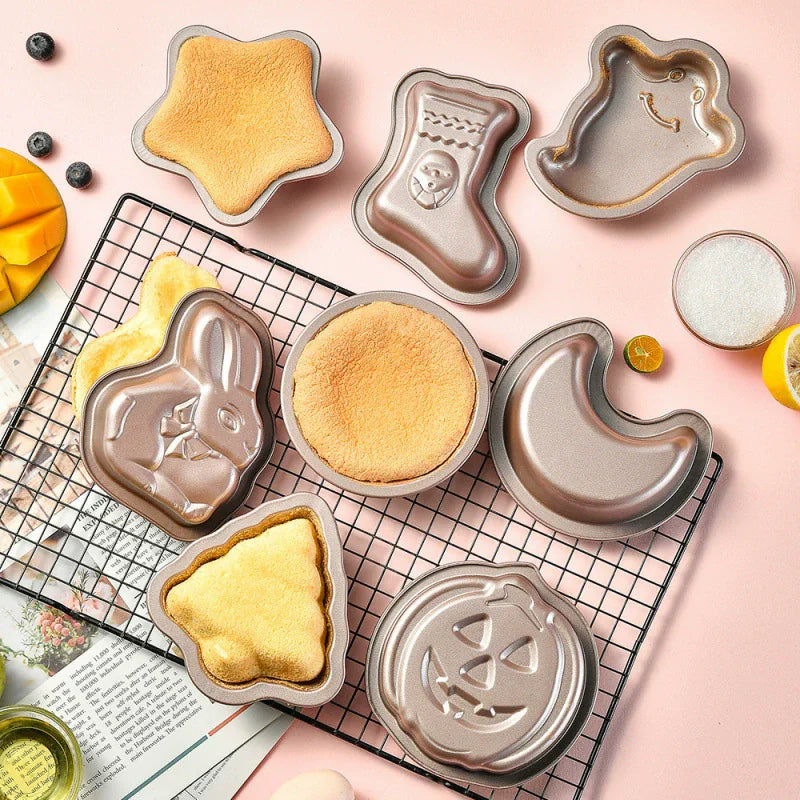 Mini Baking Pan | Choose Your Shape | Ghost, Pumpkin, Rabbit & More | KitchenKlout Bakeware