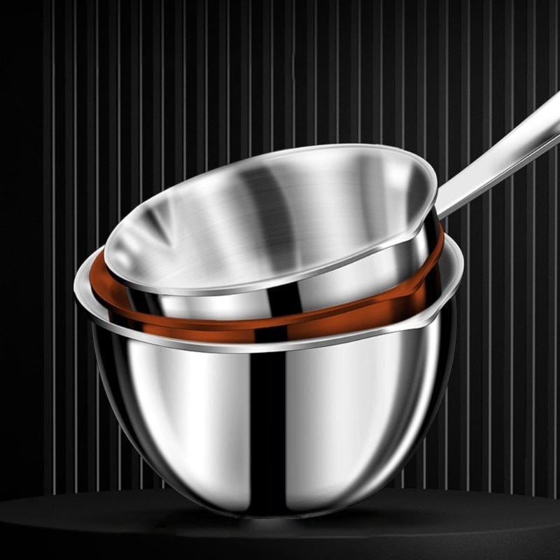 Mini Stainless Steel Cooking Saucepan, Long Handle, Handy Frying Pot, Durable Cooking Pot, Kitchen Milk Pot, Durable - KitchenKlout