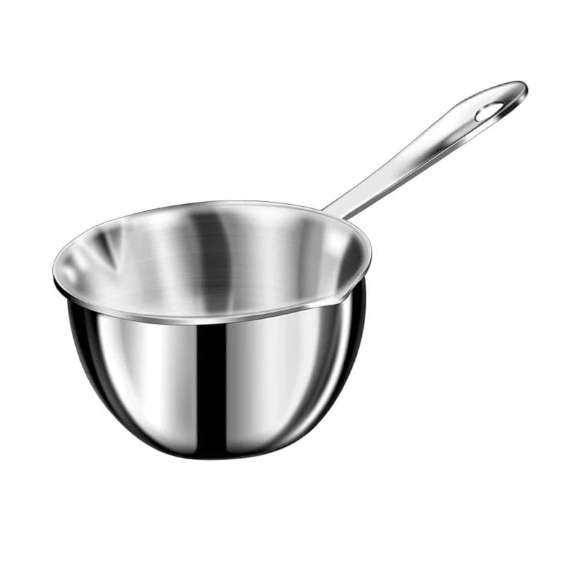Mini Stainless Steel Cooking Saucepan, Long Handle, Handy Frying Pot, Durable Cooking Pot, Kitchen Milk Pot, Durable - KitchenKlout
