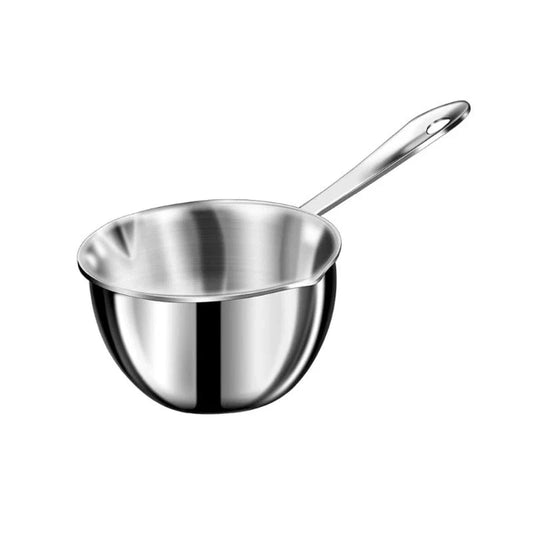 Mini Stainless Steel Cooking Saucepan, Long Handle, Handy Frying Pot, Durable Cooking Pot, Kitchen Milk Pot, Durable - KitchenKlout