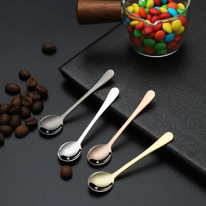Mini Stainless Steel Spoon - 7.5 cm Versatile Tiny Spoon for Cooking & Serving