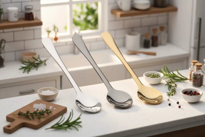 Mini Stainless Steel Spoon - 7.5 cm Versatile Tiny Spoon for Cooking & Serving