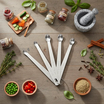 Miniature Measuring Spoons Set – Tad, Dash, Pinch, Smidgen, Drop 