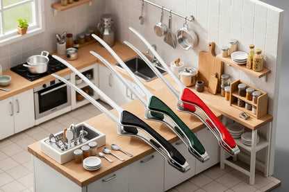 Miniature Stainless Steel Kitchen Tongs - 3 Colors | Non-Slip Tiny Cooking Tool 