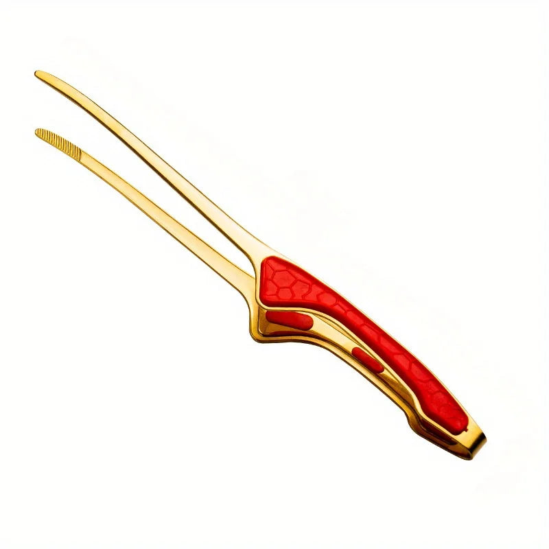 Miniature Stainless Steel Kitchen Tongs - 3 Colors | Non-Slip Tiny Cooking Tool 
