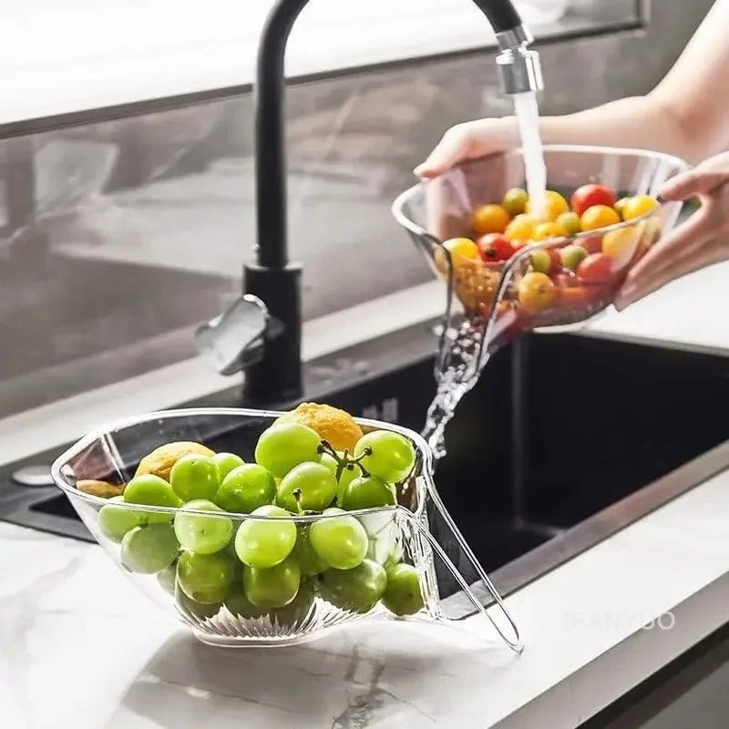 Multifunctional Washing Drain Baskets Household Vegetable Basin Kitchen Washing Fruit Plate Cleaning Bowl Kitchen Accessories - KitchenKlout