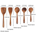 Natural Teak Wood Kitchen Tool Set: Spoon, Ladle, Turner, Rice Colander, and Soup Skimmer - KitchenKlout