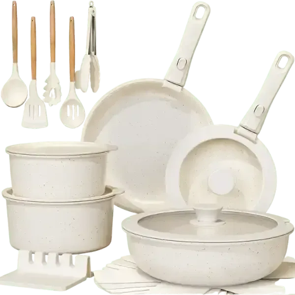 Non-Stick Cookware 21-Piece Ceramic Pots & Pans Set
