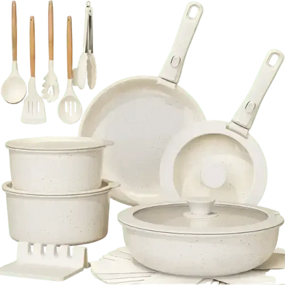 Non-Stick Cookware 21-Piece Ceramic Pots & Pans Set