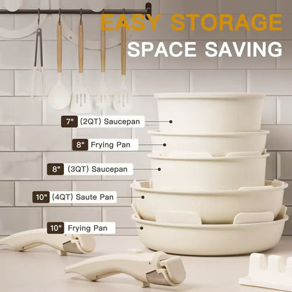 Non-Stick Cookware 21-Piece Ceramic Pots & Pans Set