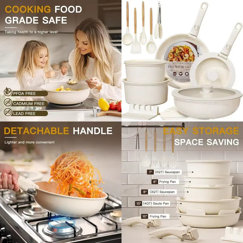 Non-Stick Cookware 21-Piece Ceramic Pots & Pans Set