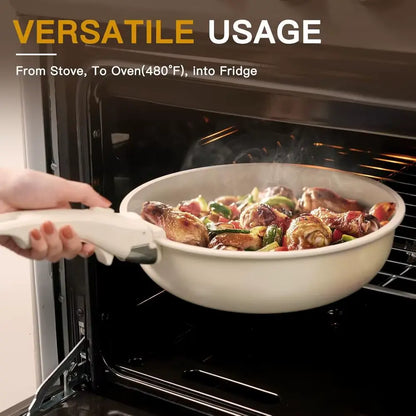 Non-Stick Cookware 21-Piece Ceramic Pots & Pans Set