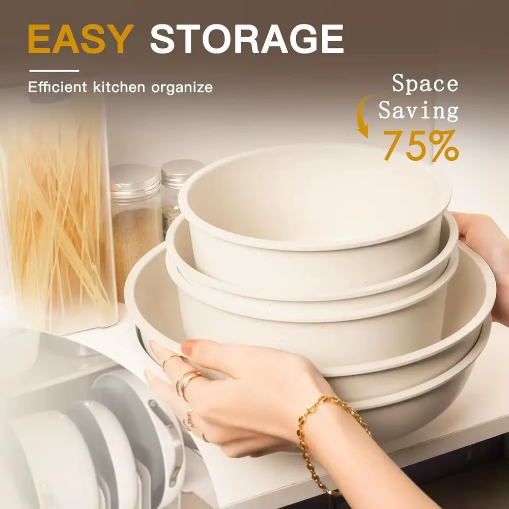 Non-Stick Cookware 21-Piece Ceramic Pots & Pans Set