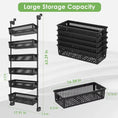 Over - the - Door Pantry Organizer with 6 - Tier Adjustable Baskets - Heavy - Duty Metal Wall Mount - KitchenKlout