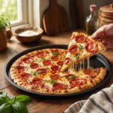 Pizza Pan | 9", 10", 11" Professional Carbon Steel Baking Pans | KitchenKlout Bakeware