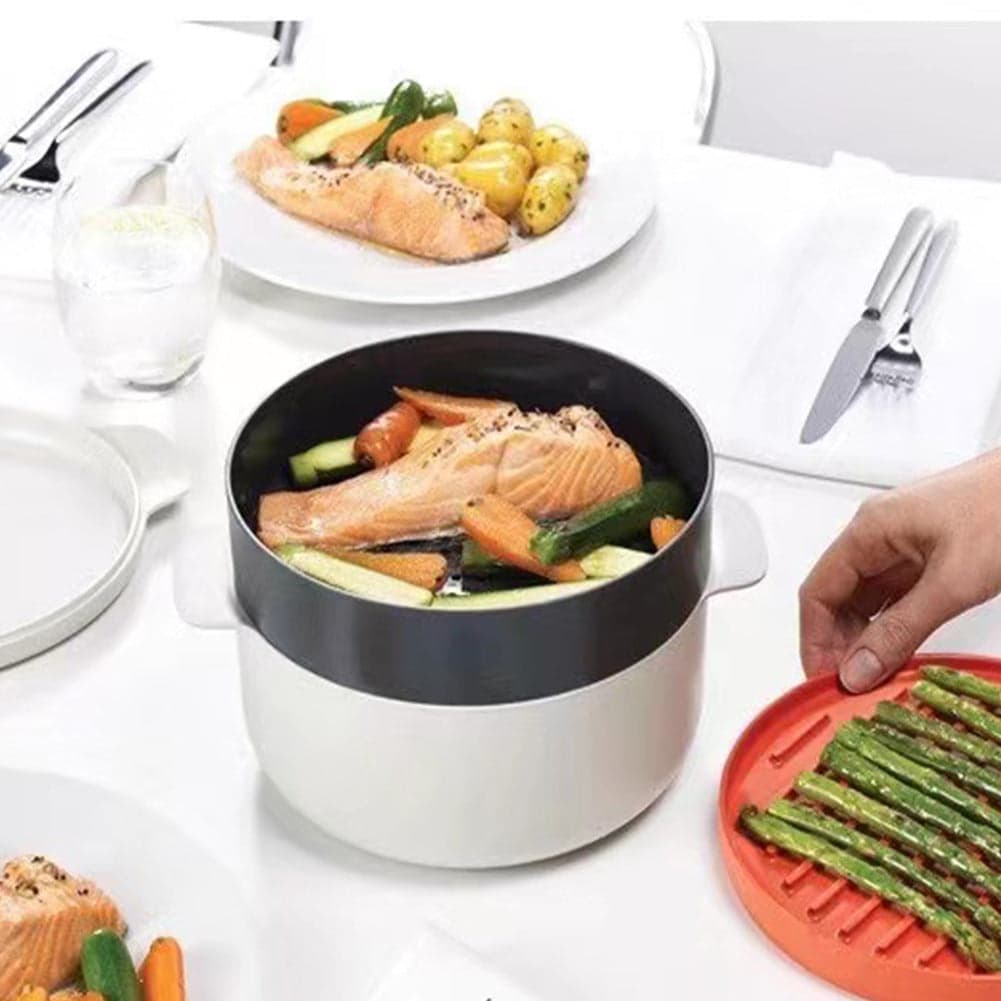 Plastic Microwave Steaming Container Kitchen Accessories