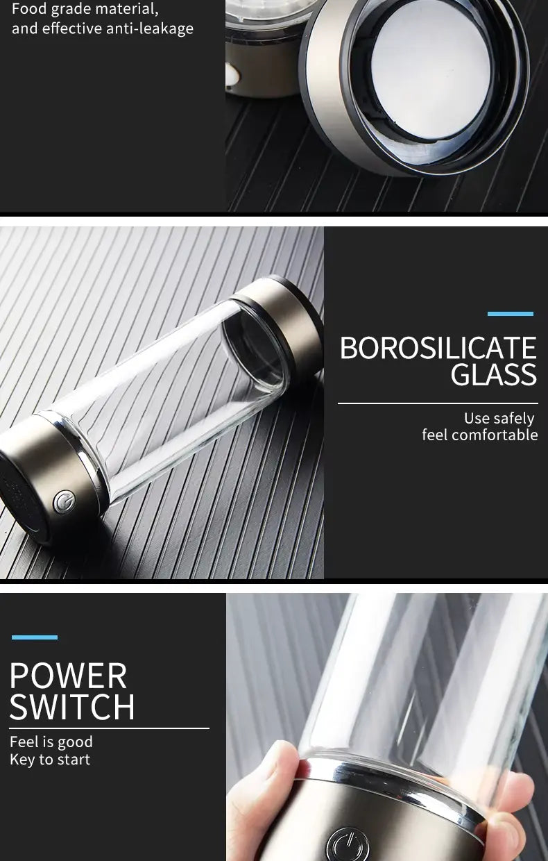 Portable Hydrogen Water Generator Cup – USB Rechargeable