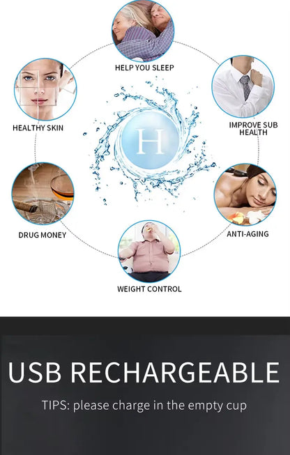 Portable Hydrogen Water Generator Cup – USB Rechargeable