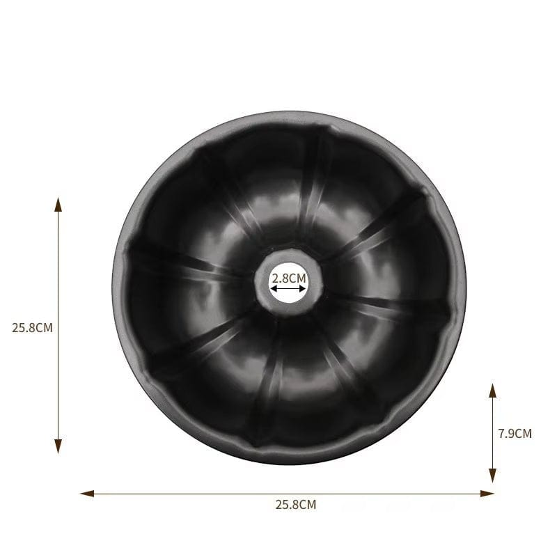 Premium Fluted Tube Cake Pans - Heavy Duty Carbon Steel Baking Mold for Buntelet, Bavarois, and Brownies - Model JT140 | KitchenKlout