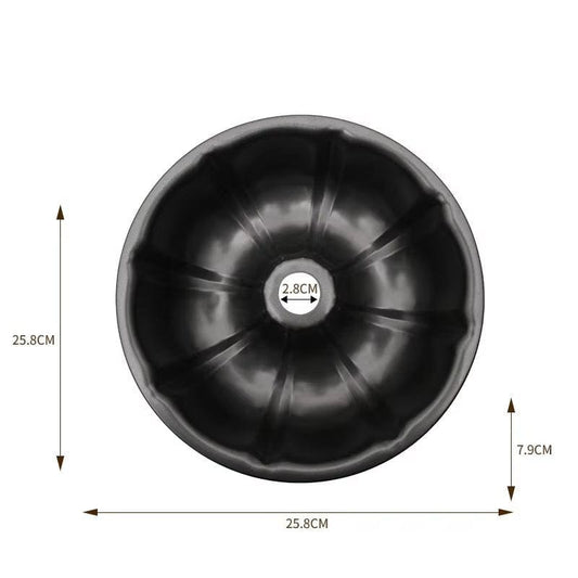 Premium Fluted Tube Cake Pans - Heavy Duty Carbon Steel Baking Mold for Buntelet, Bavarois, and Brownies - Model JT140 | KitchenKlout