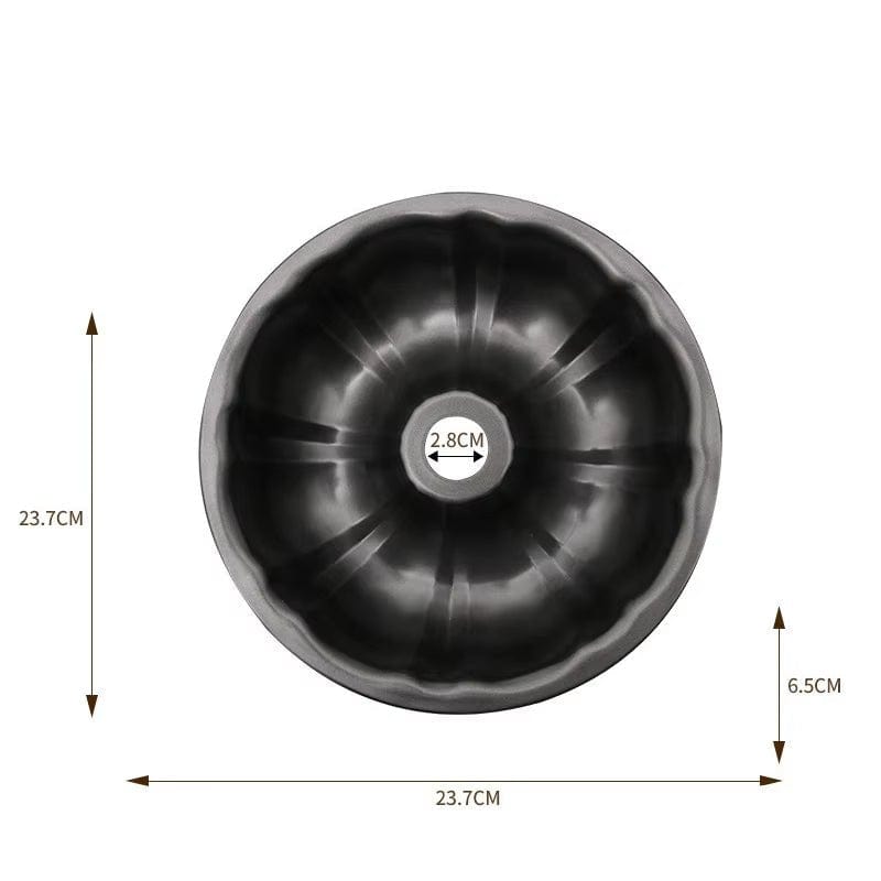 Premium Fluted Tube Cake Pans - Heavy Duty Carbon Steel Baking Mold for Buntelet, Bavarois, and Brownies - Model JT140 - KitchenKlout