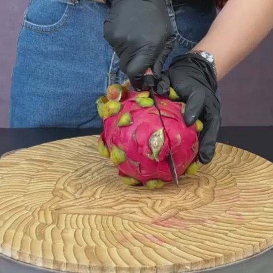 Matte black chef's knife set demo