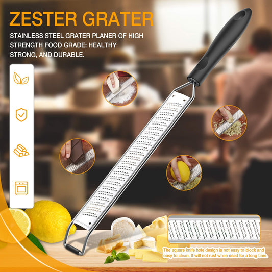 Professional Microplane Zester | Stainless Steel Kitchen Grater Kitchen Accessories