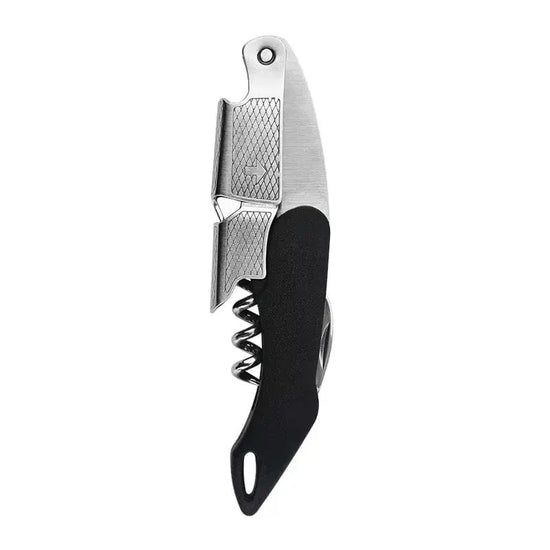 Professional Wood Handle Red Wine Opener - Portable Multifunctional Corkscrew and Beer Bottle Opener Kitchen Tool - KitchenKlout