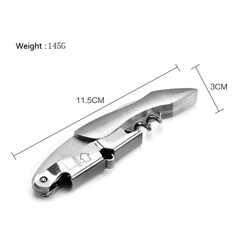 Professional Wood Handle Red Wine Opener - Portable Multifunctional Corkscrew and Beer Bottle Opener Kitchen Tool - KitchenKlout
