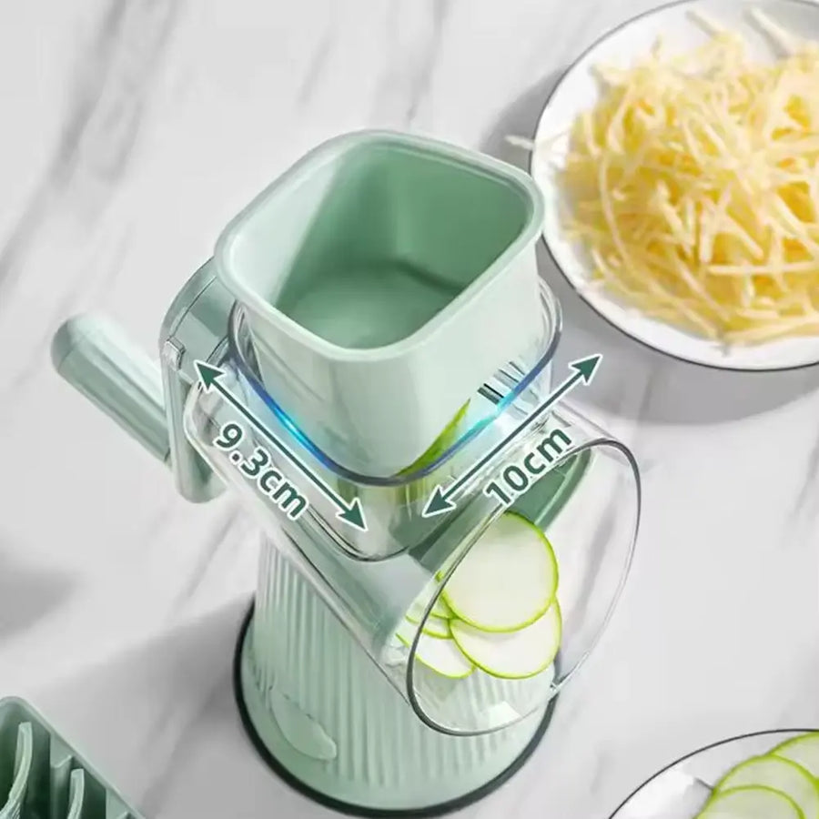 Rotary Cheese Grater - 5 Interchangeable Stainless Steel Blades  