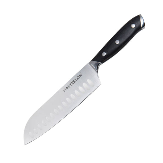 Santoku Knife by MASTERPAN - Stainless Steel with Cover | KitchenKlout Knives & Knife Sets