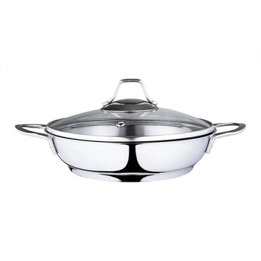 Serenk Modernist Stainless Steel Omelette Pan, 20 cm - KitchenKlout